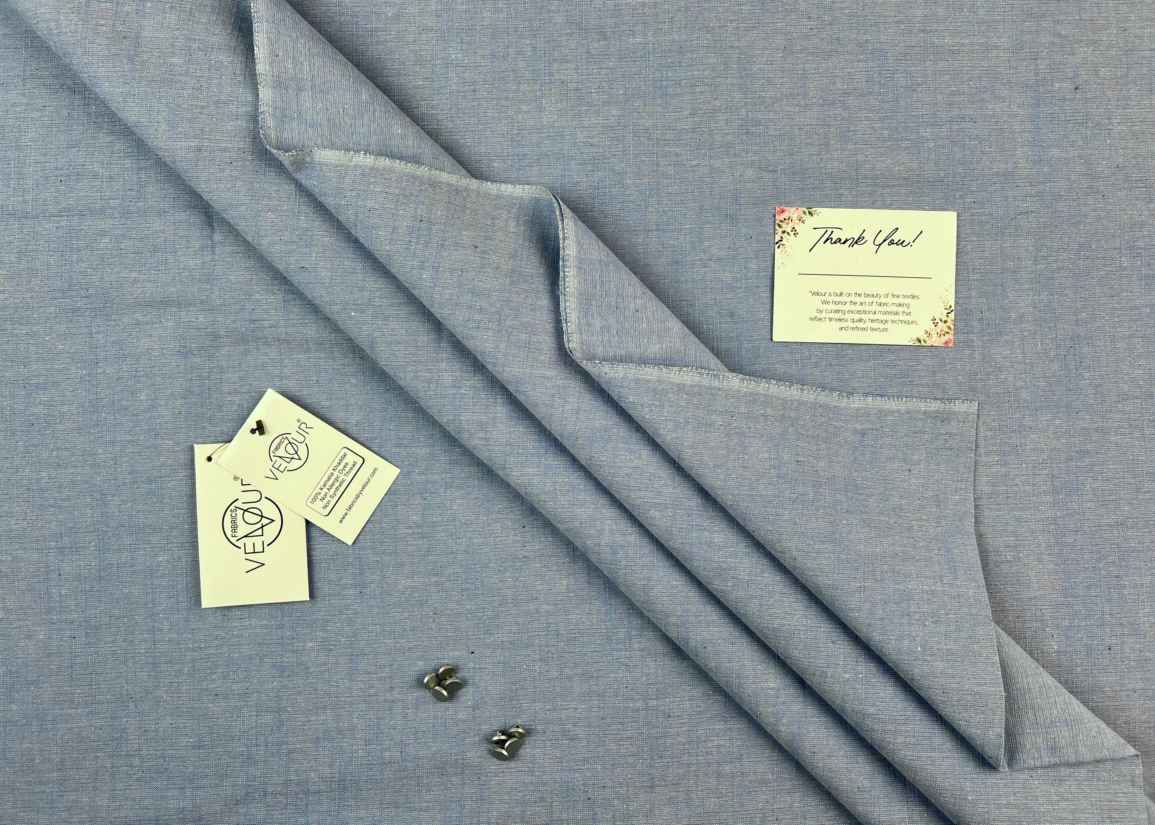 SLUB WINTER KHADDAR- SKY BLUE